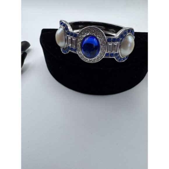 YSL Vintage Bangle Bracelet Silver Tone- Designer Beautiful Bracelet Vintage - Picture 9 of 16